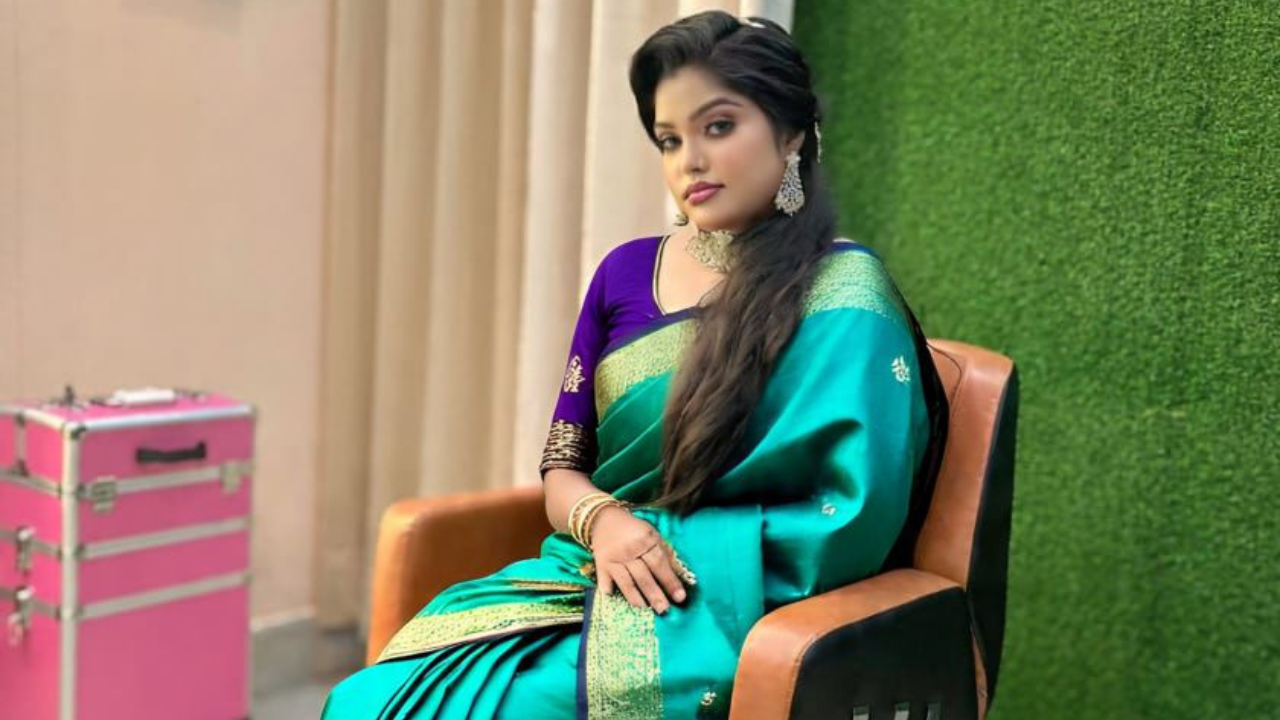 Silchari Maiya Moon in traditional Assamese attire