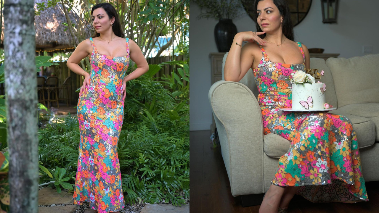 Alina Angel showcasing her curvy plus-size fashion style